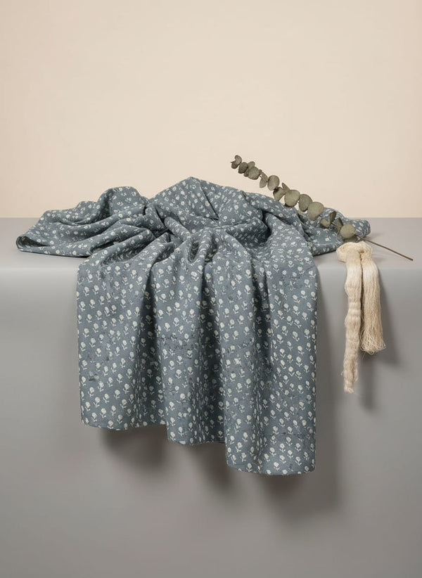 Iris Small Flower Digital Printed Fabric - Rayon - Fabric Editorial Studio Flatlay Lookbook - RA-0-TA08529-110