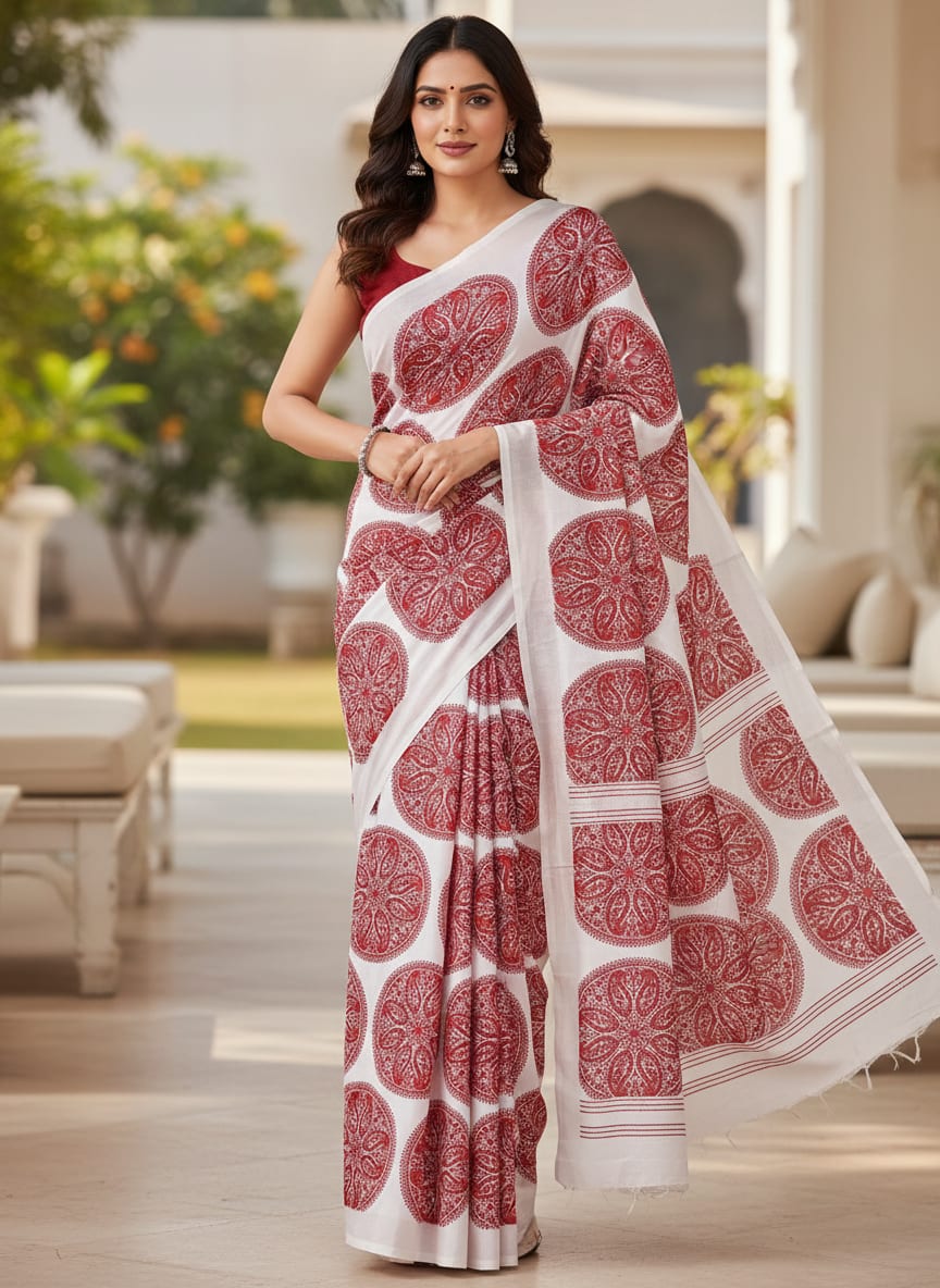 Oriental Paisley Patterns Digital Printed Fabric - Rayon