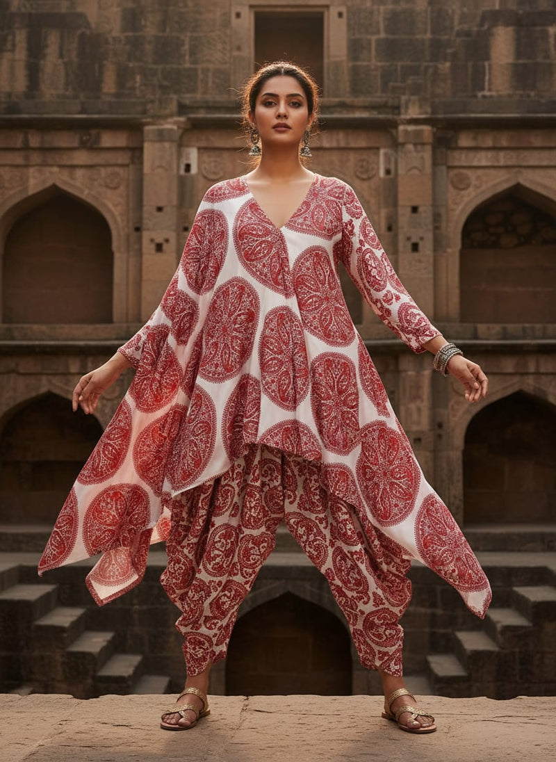Oriental Paisley Patterns Digital Printed Fabric - Rayon