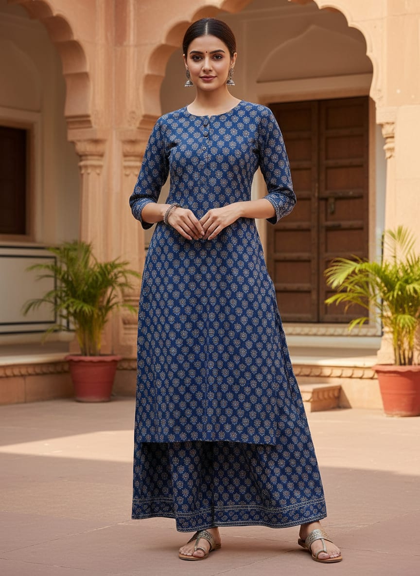 A Classic Motif, Rendered in Blue