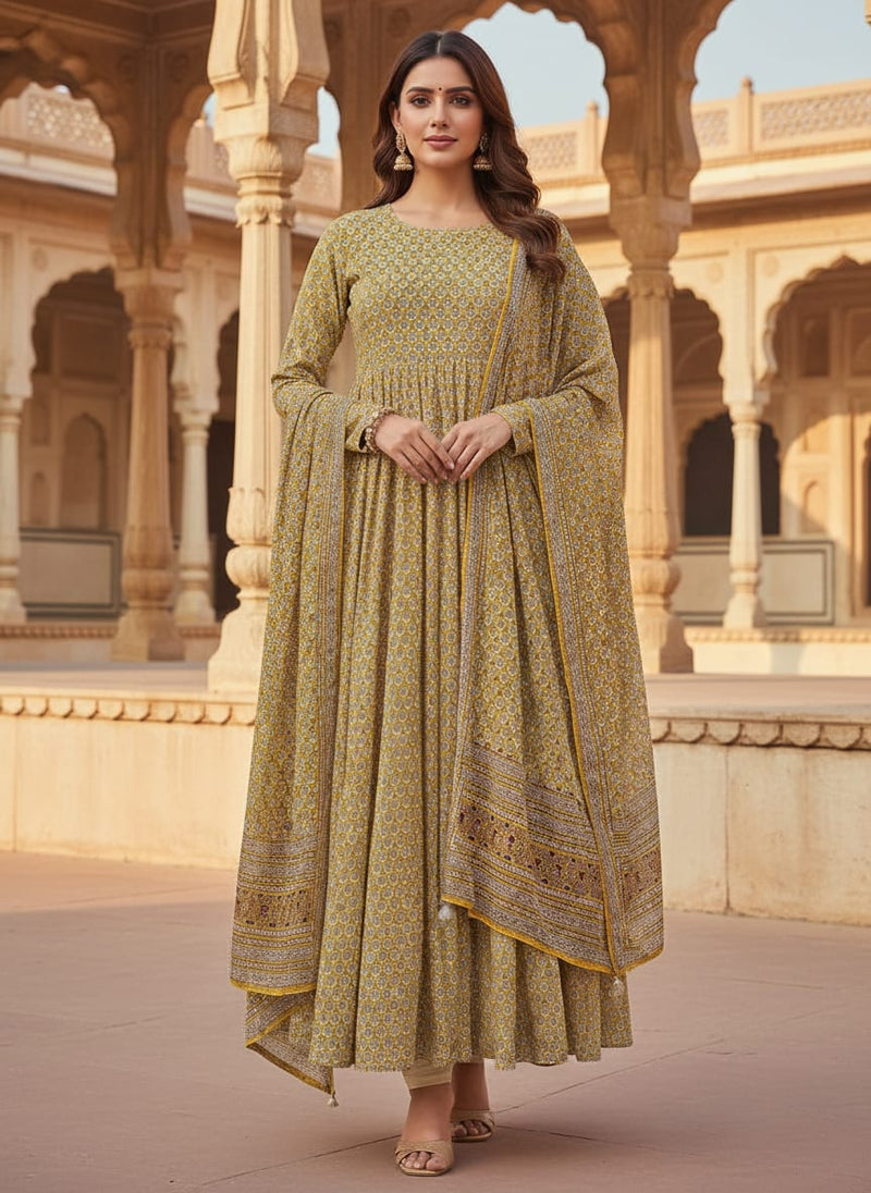 Combination Of Hexagon And Triangle Digital Printed Fabric - Pure Georgette