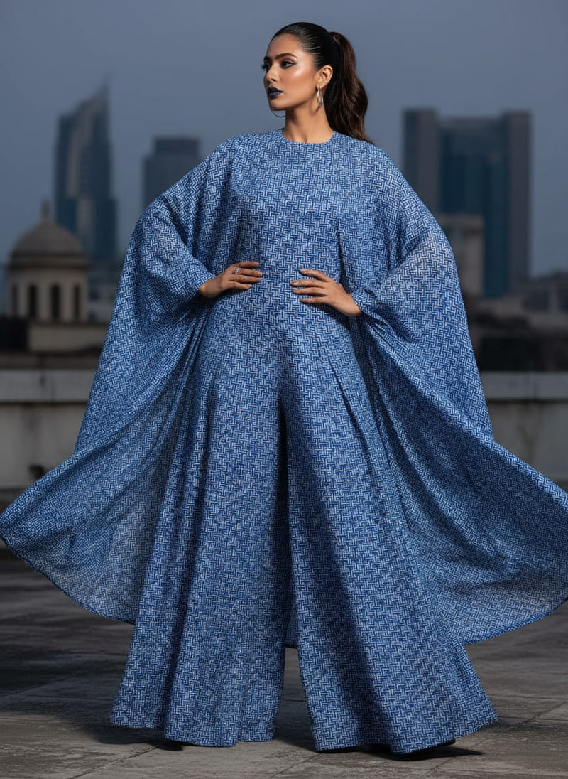 Seamless Abstract Repeat With Eagle Colour Digital Printed Fabric - Pure Georgette