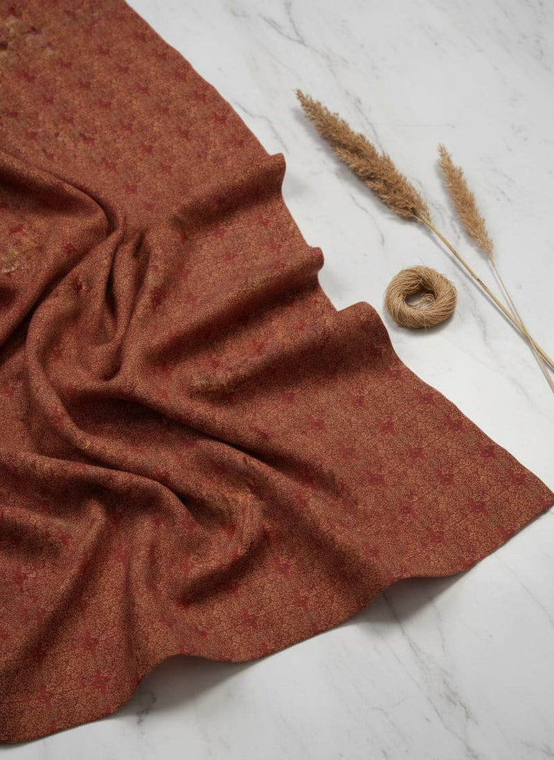 Innovative Birds Brown Colour Digital Printed Fabric - Rayon