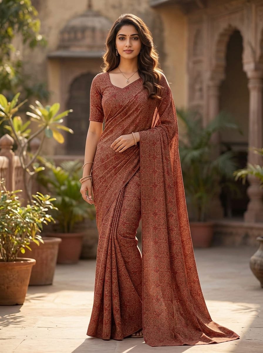 A Timeless Pattern Reimagined in Deep Maroon