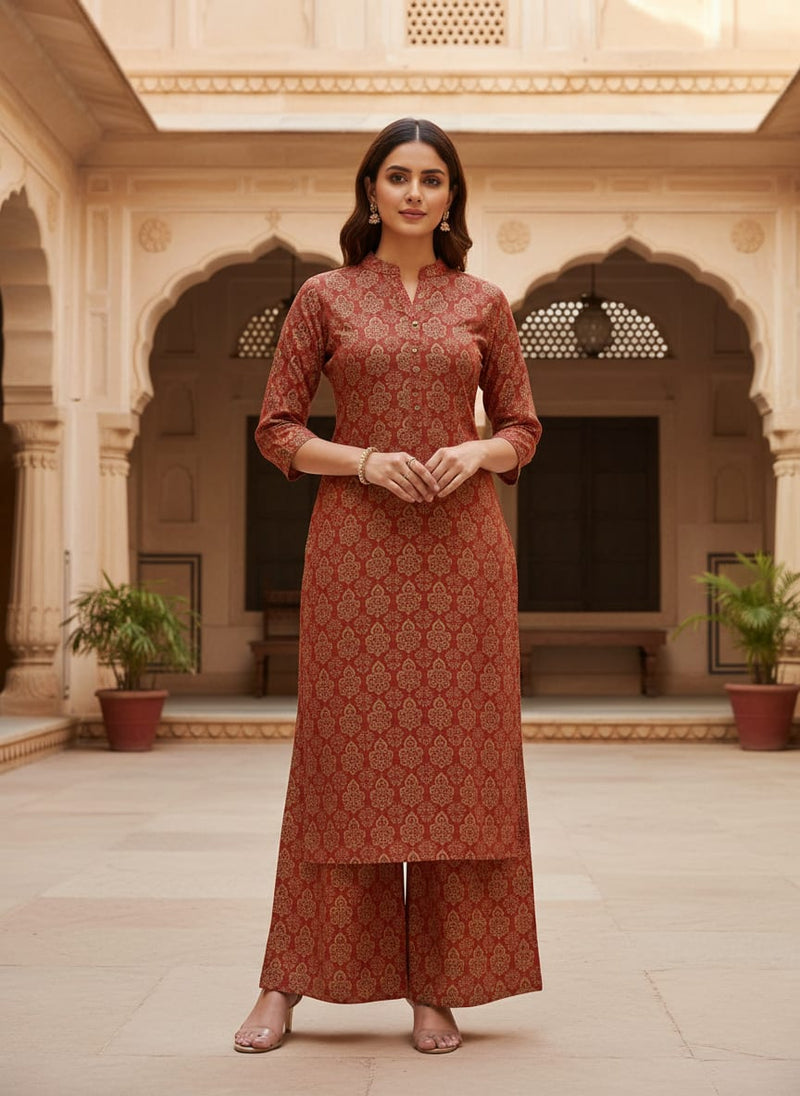 Innovative Birds Brown Colour Digital Printed Fabric - Cotton