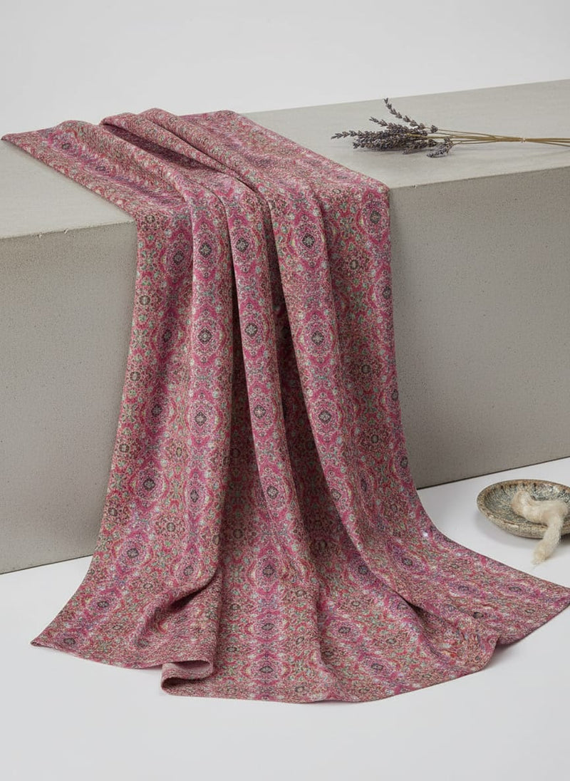 Classical Damask With Charm Colour Digital Printed Fabric - Rayon