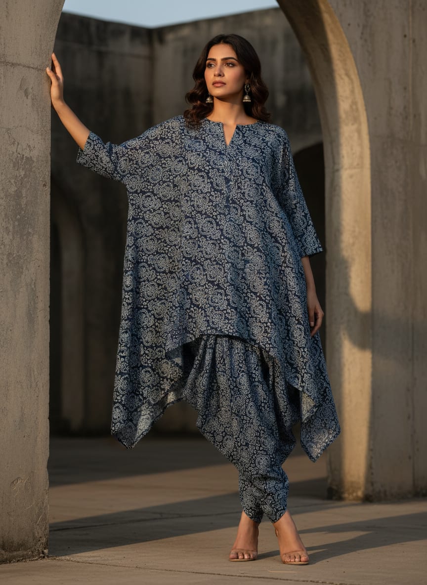 Morden Ogee Seamless Repeat Digital Printed Fabric - Cotton