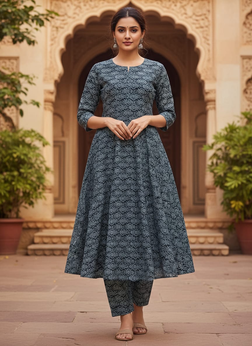 Morden Ogee Seamless Repeat Digital Printed Fabric - Cotton