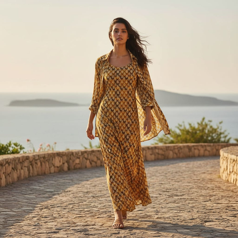 Where Earthy Tones Meet Rhythmic Pattern