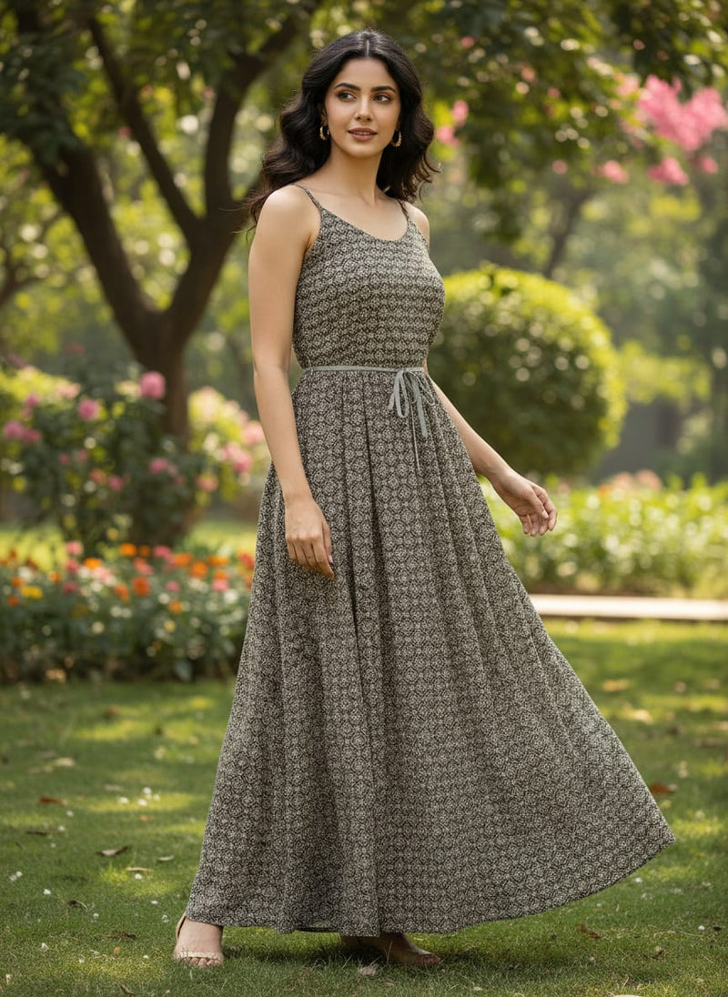 Unique Seamless Repeat With Kabul Colour Digital Printed Fabric - Rayon