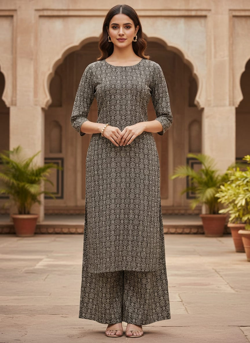 Unique Seamless Repeat With Kabul Colour Digital Printed Fabric - Rayon