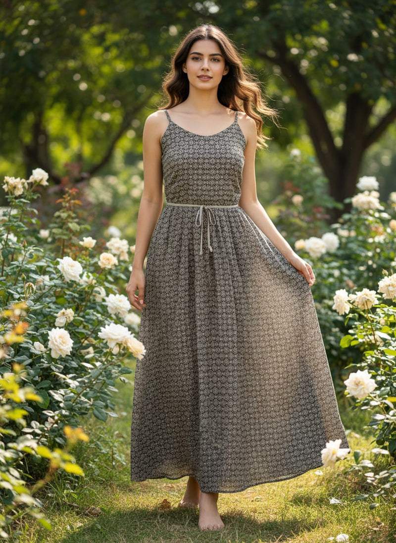 Unique Seamless Repeat With Kabul Colour Digital Printed Fabric - Pure Georgette