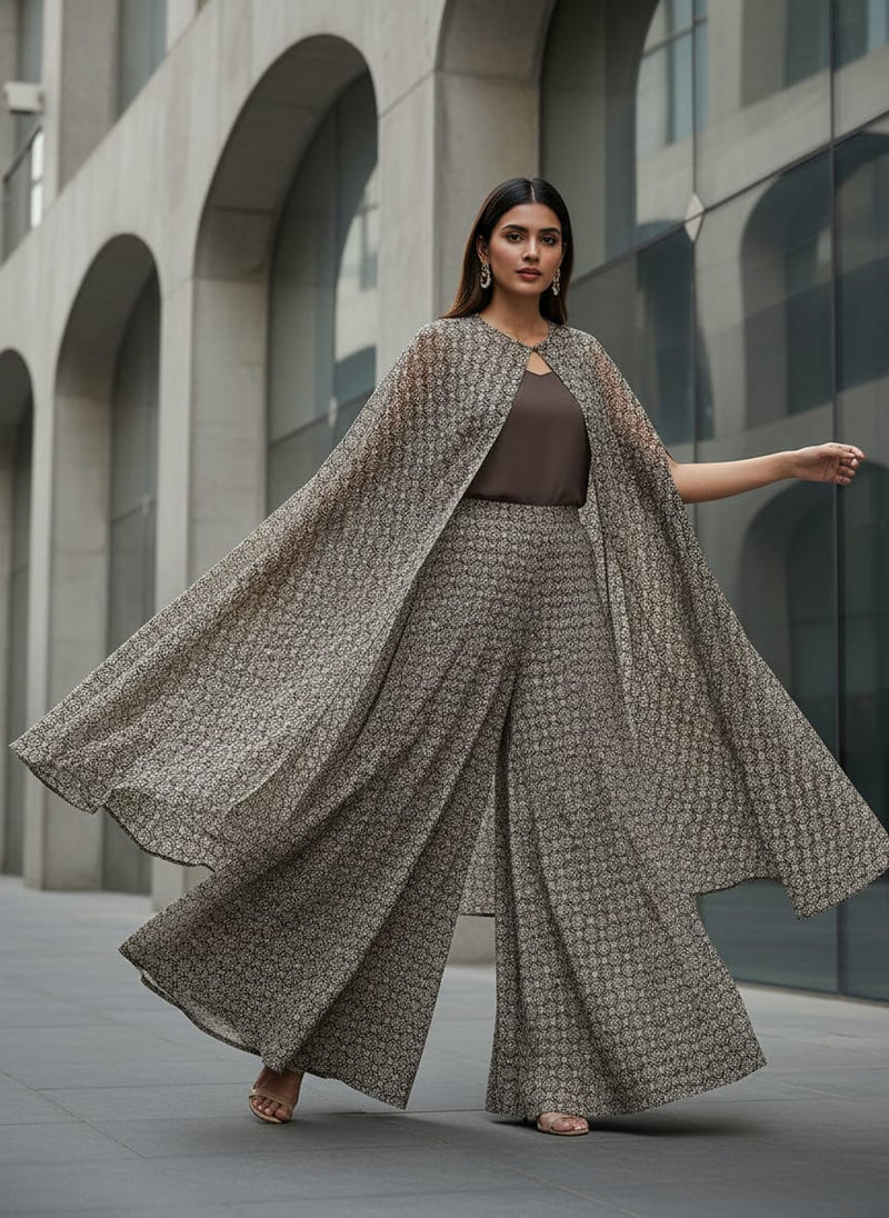Unique Seamless Repeat With Kabul Colour Digital Printed Fabric - Pure Georgette