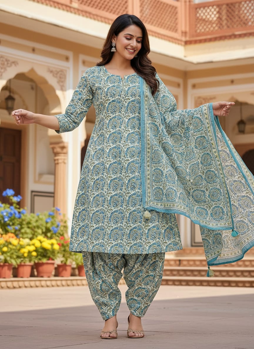 Innovative Art Of Leaves Digital Printed Fabric - Cotton