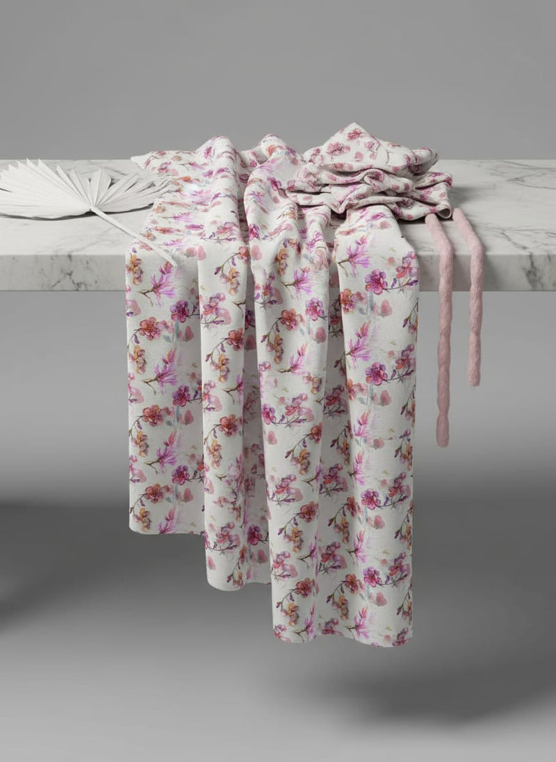 Morden Rainbow Chintz Floral Flower Digital Printed Fabric - Weightless