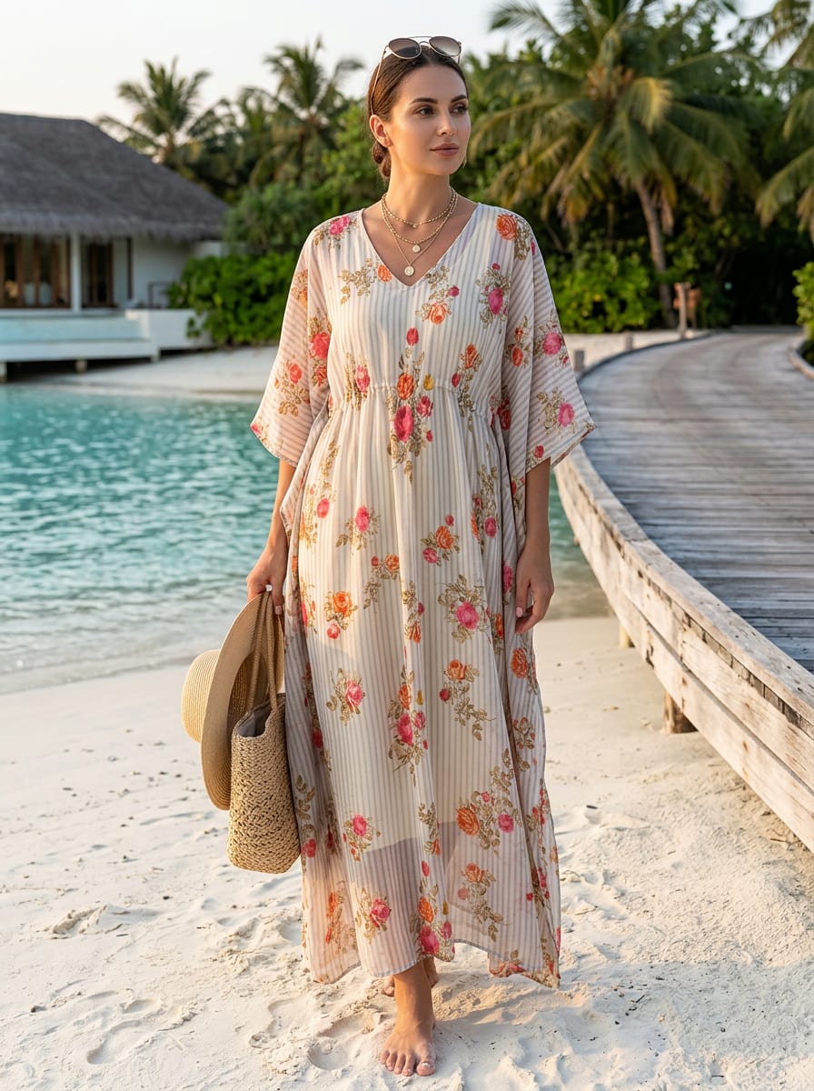 Where Classic Roses Meet Gentle Stripes