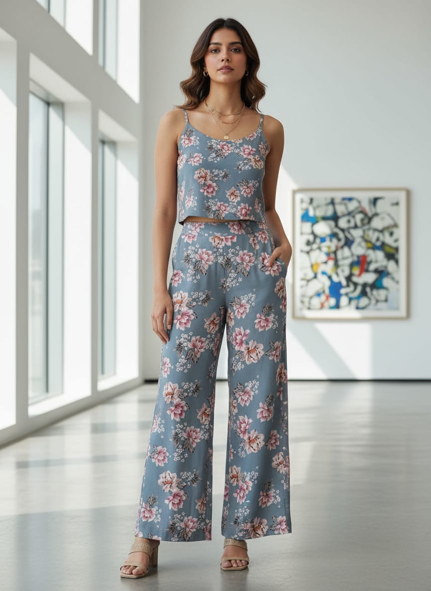 A Garden Painted on Soft Cotton
