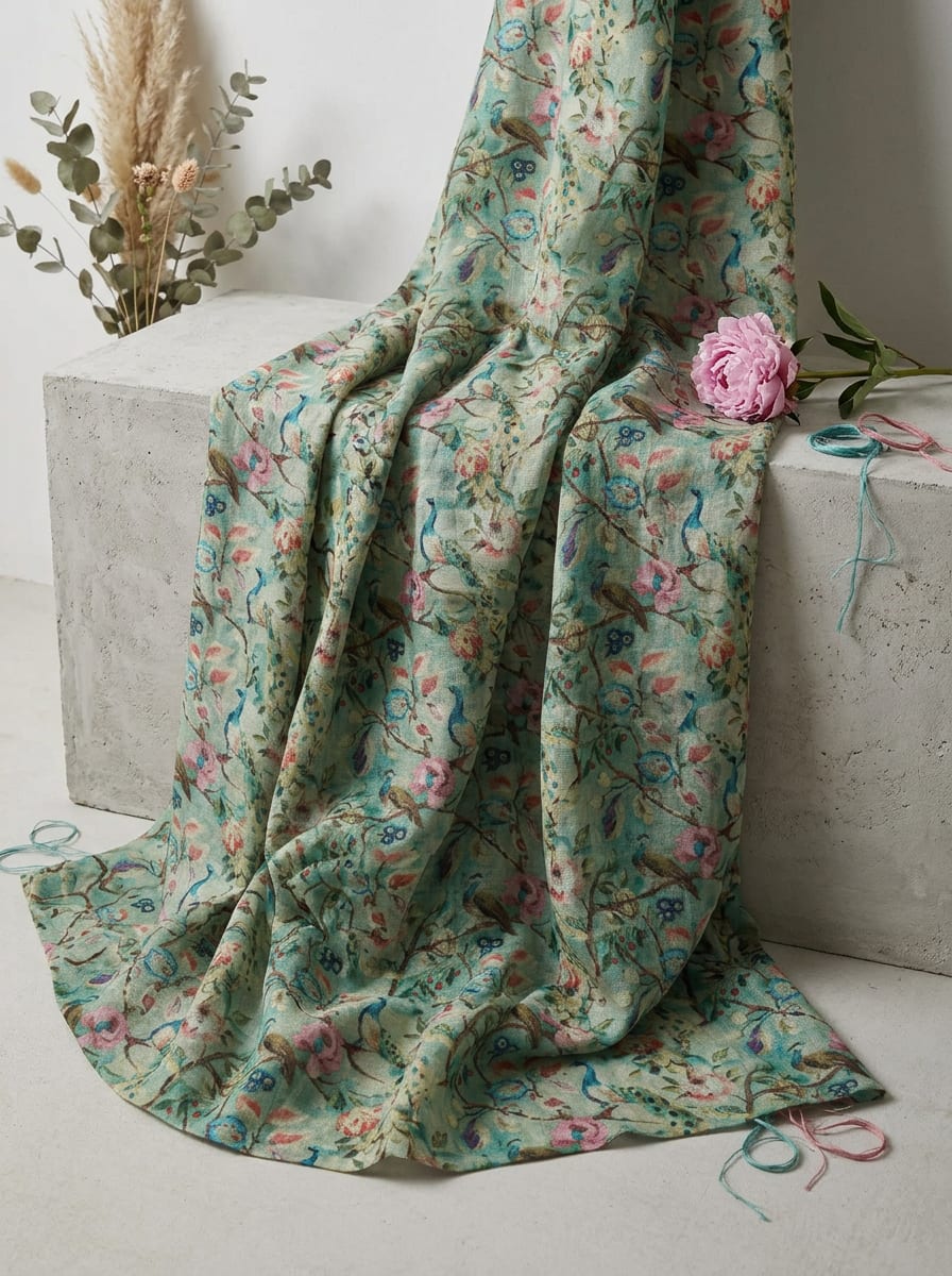 A Print That Wanders Through a Vintage Garden