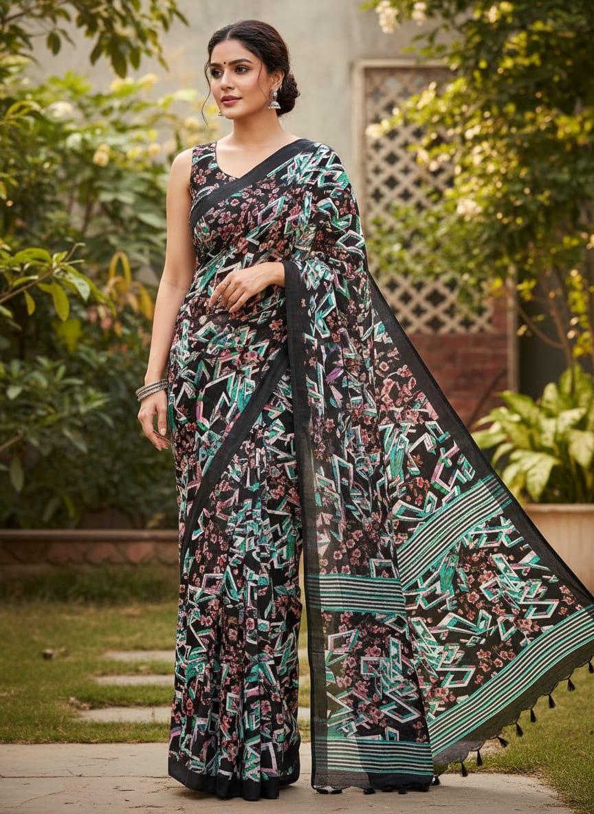 Where Modern Geometry Meets Delicate Florals