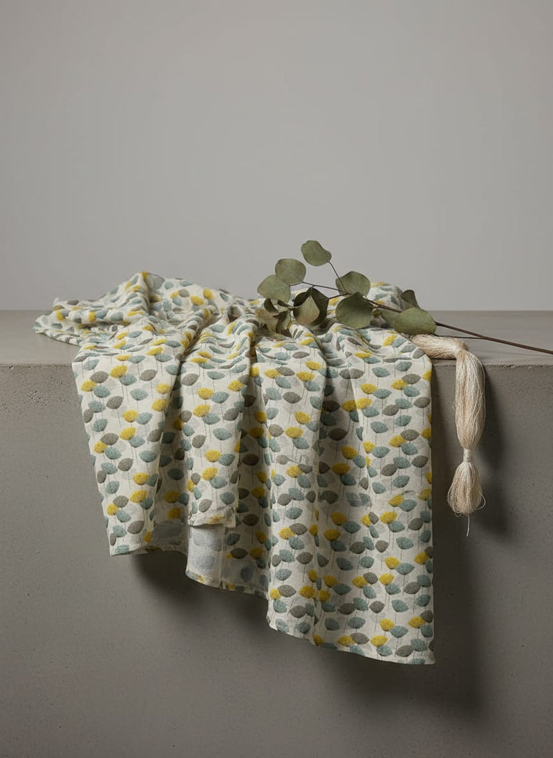 Multicolor Abstract Dandelion Forest Weightless Digital Printed Fabric