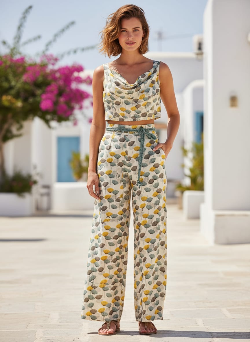 Tiny Beautiful Galliano Colour Flower Digital Printed Fabric - Upada Silk