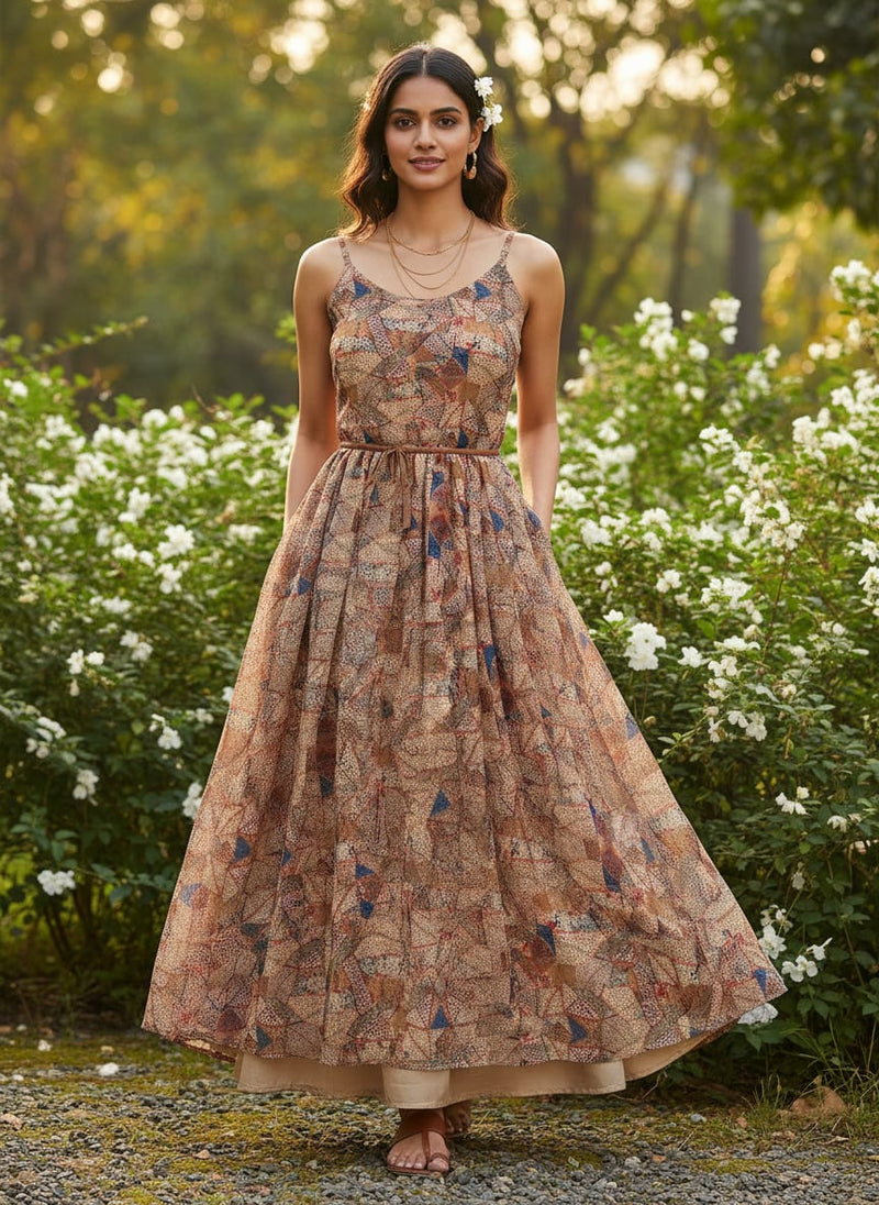Clothes Pieces With Doted Pattern Digital Printed Fabric - Pure Georgette