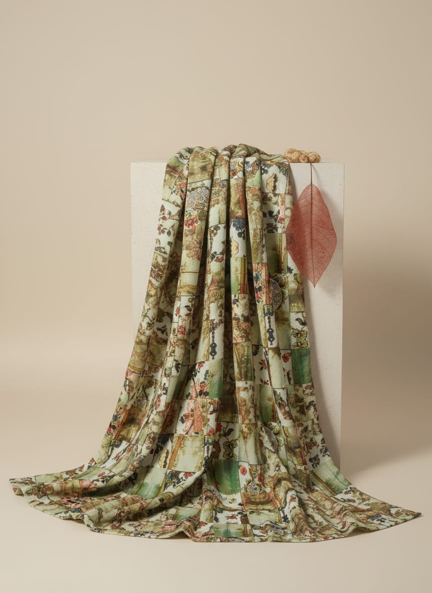 Coolest Multitype Of Design Digital Printed Fabric - Upada Silk