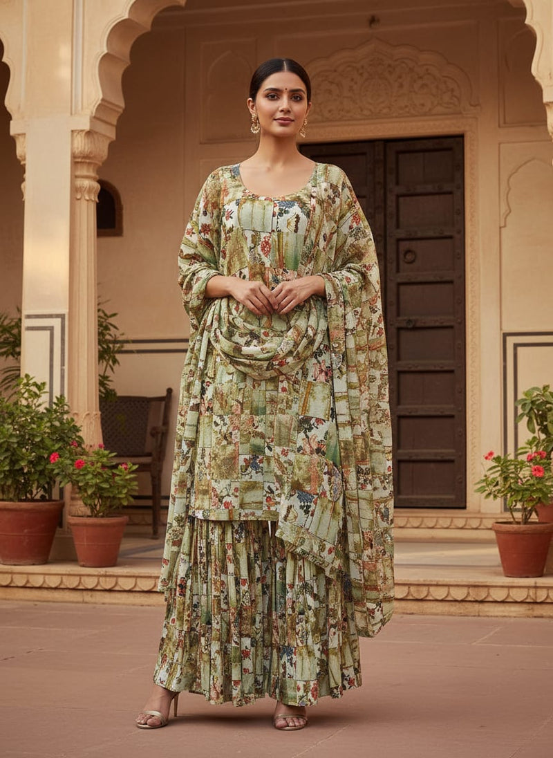 Coolest Multitype Of Design Digital Printed Fabric - Pure Georgette