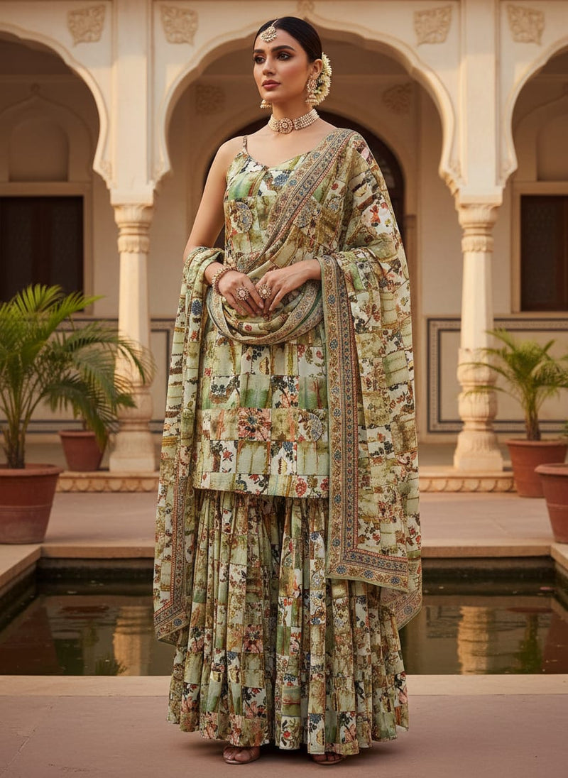 Coolest Multitype Of Design Digital Printed Fabric - Pure Georgette