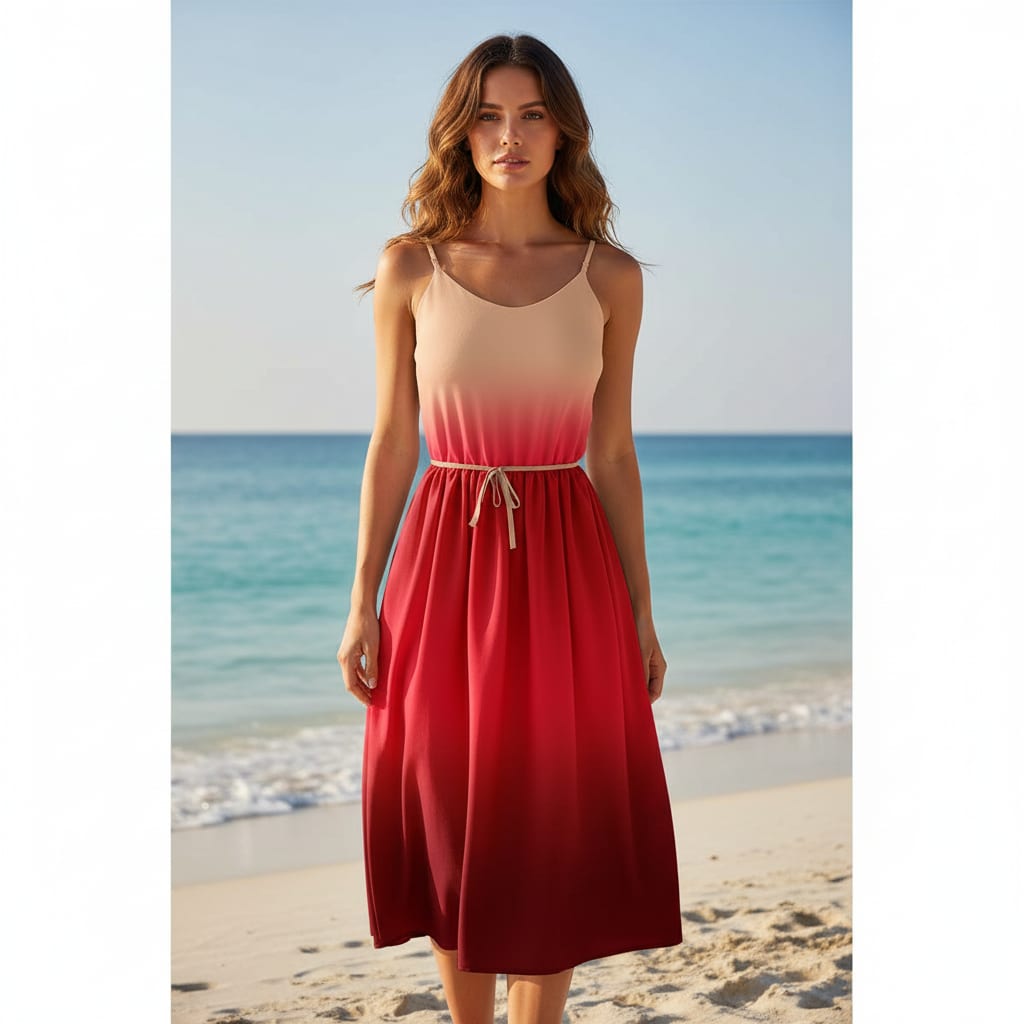 Beautiful Three Colour Gradients Digital Printed Fabric