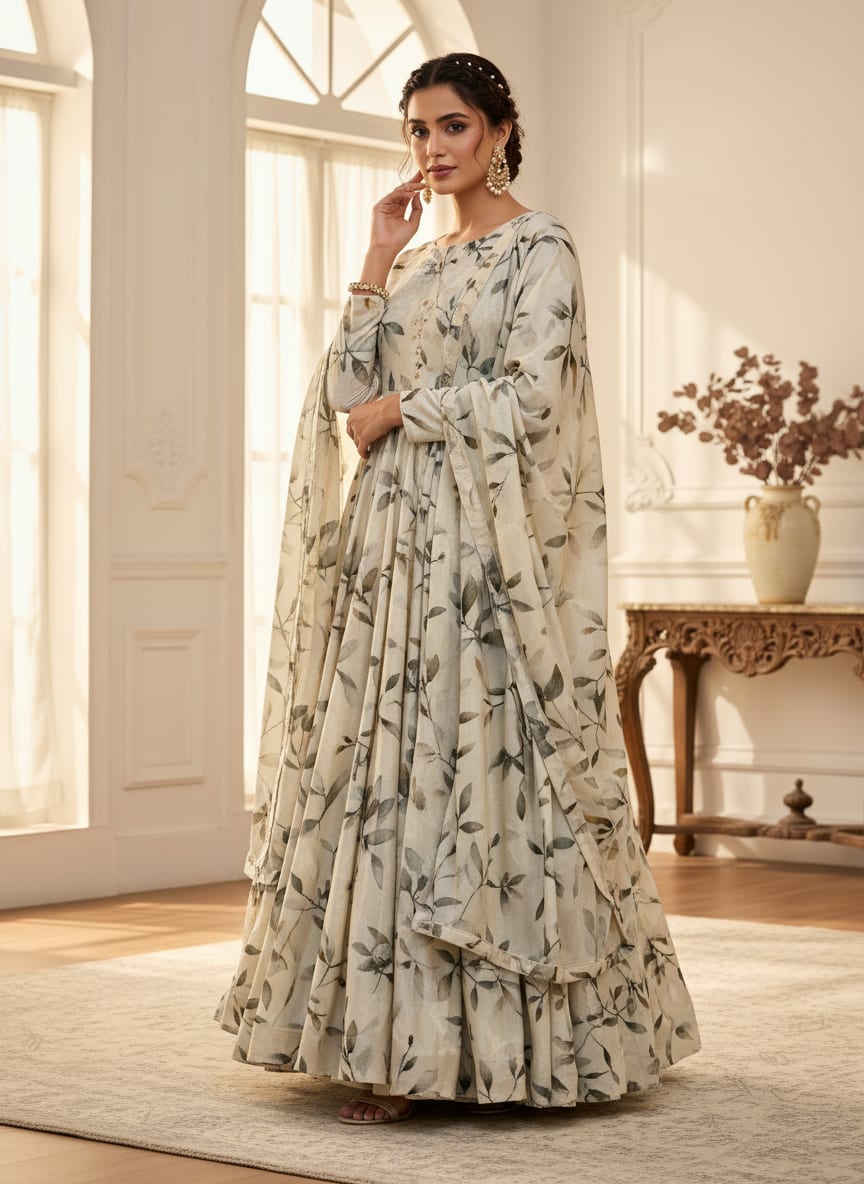 Beautiful Leave Digital Printed Fabric
