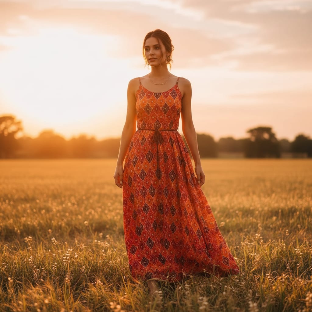 Cool Three Colour Ogee Pattern Digital Printed Fabric - Kora Silk