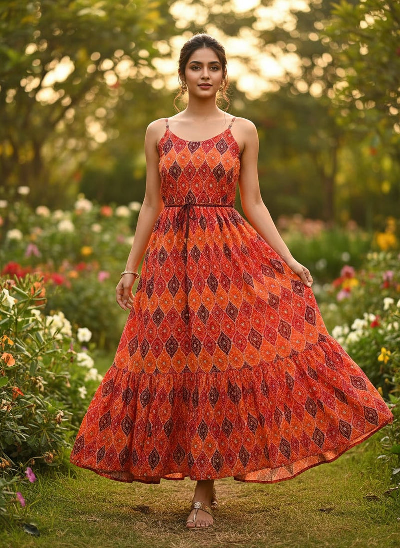 Cool Three Colour Ogee Pattern Digital Printed Fabric - Weightless