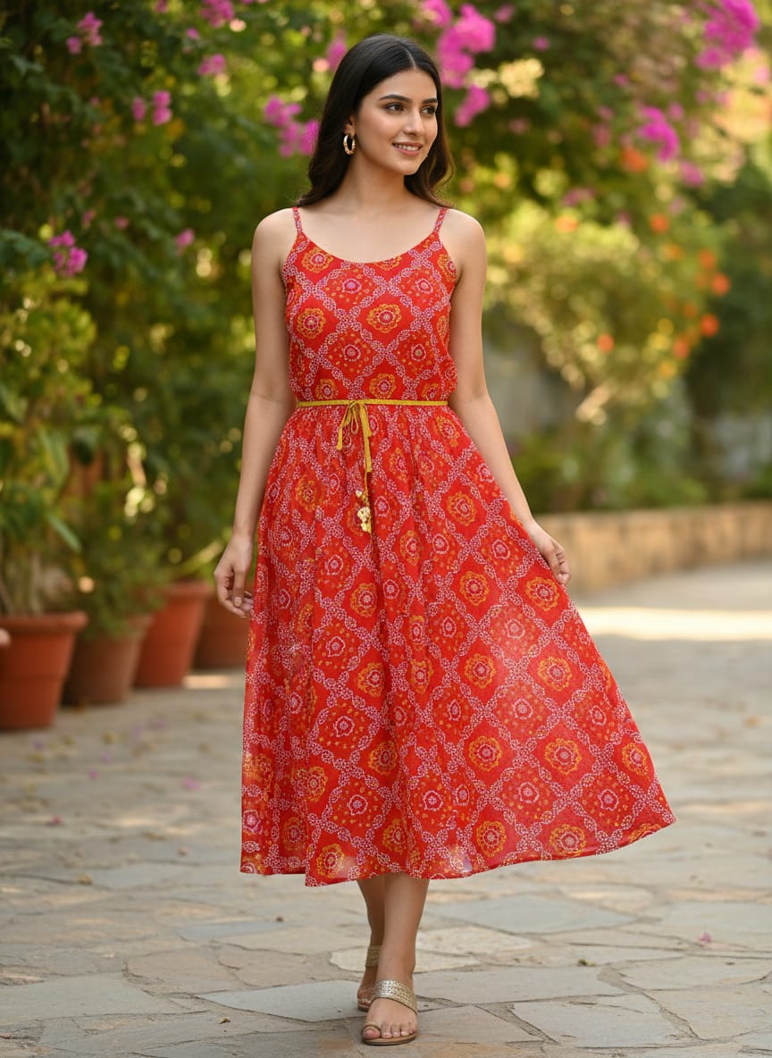 Attractive Seamless Bandhani Digital Printed Fabric - Pure Georgette