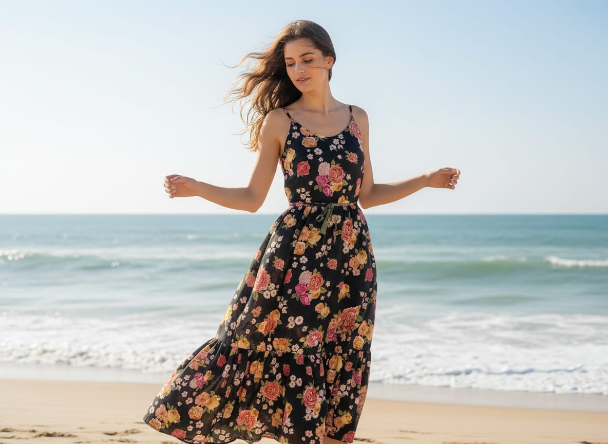 Multicolour Anemone Roses With Digital Printed Fabric - Weightless