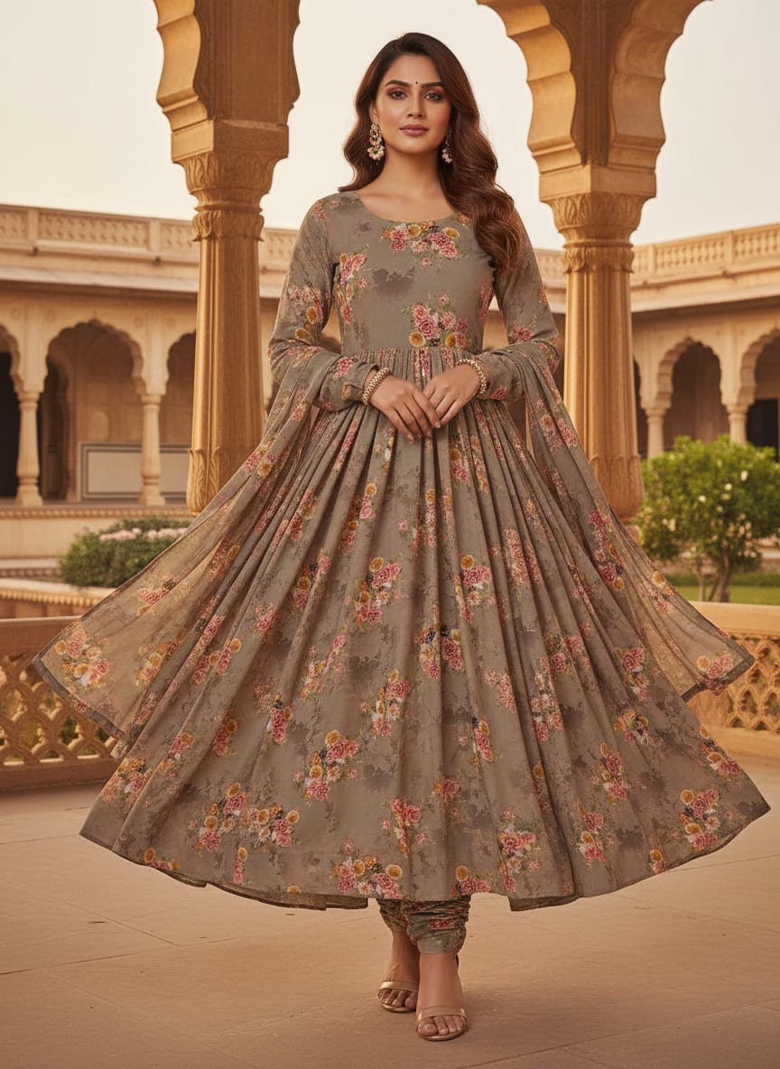 Fragrance Multitype Of Flower Digital Printed Fabric - Weightless