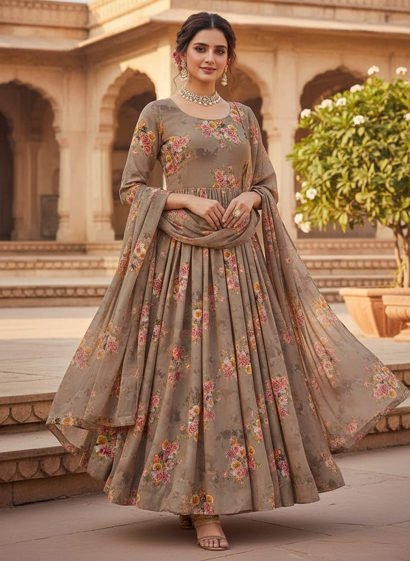 Fragrance Multitype Of Flower Digital Printed Fabric - Silk Crepe