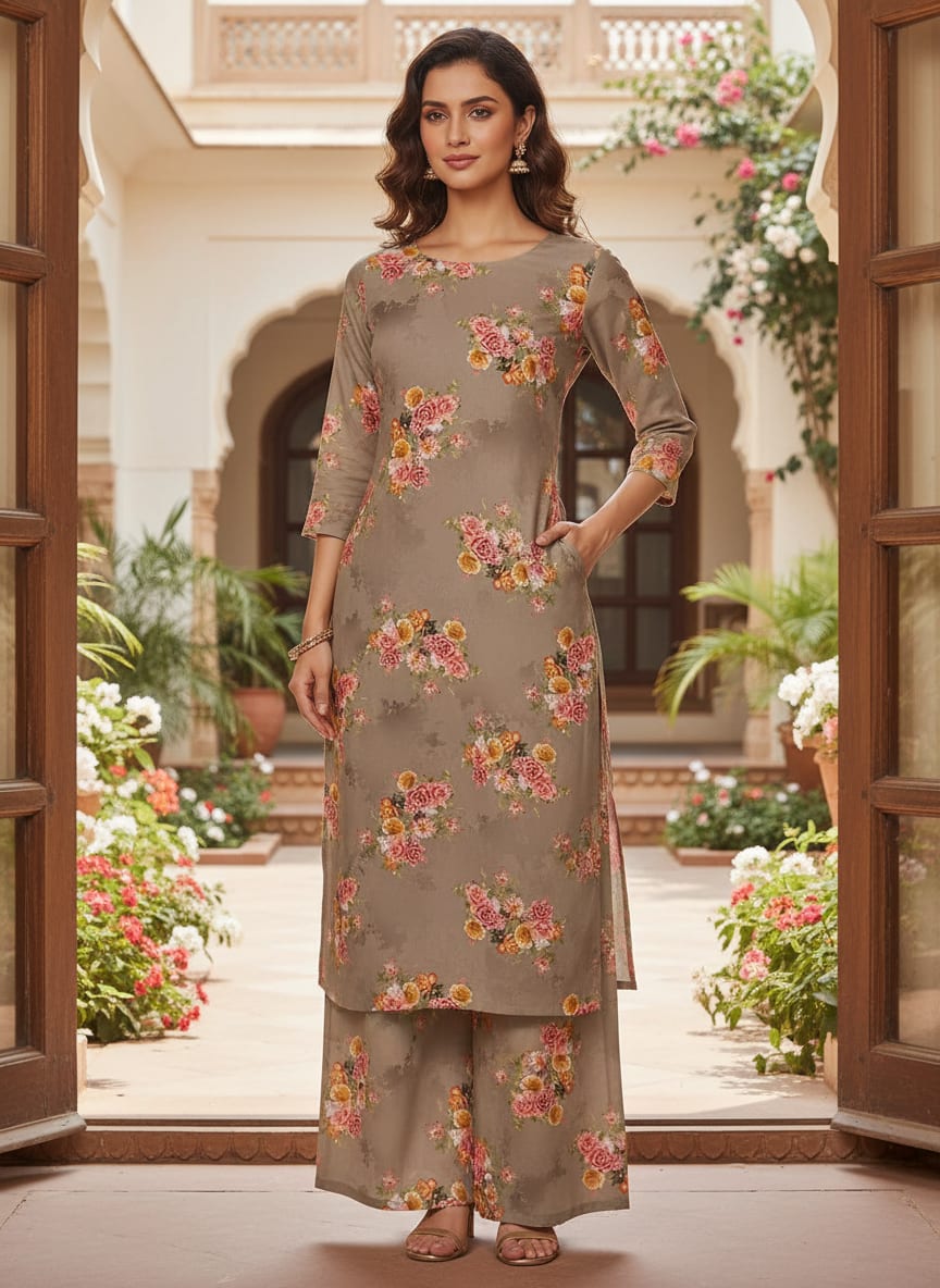 Fragrance Multitype Of Flower Digital Printed Fabric - Cotton