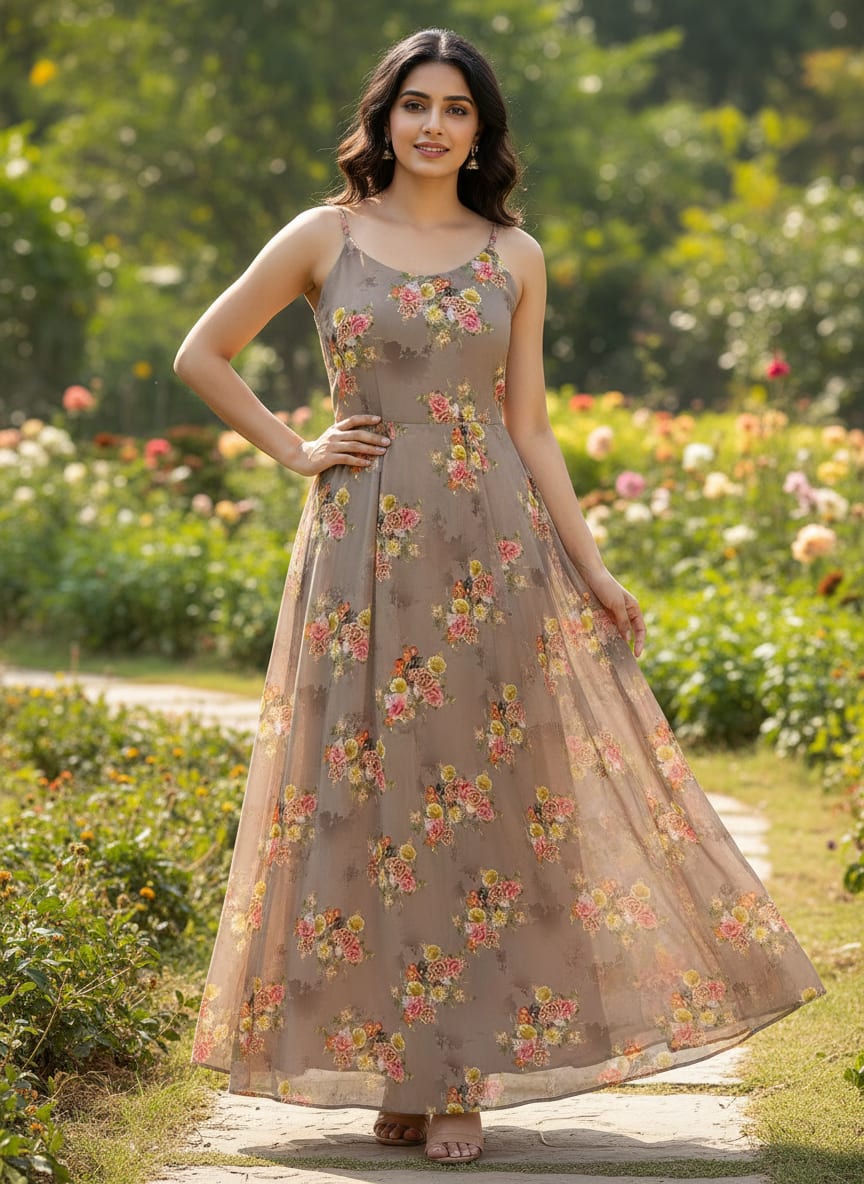 Lovely Yellow Roses With Jasmin Digital Printed Fabric - Weightless