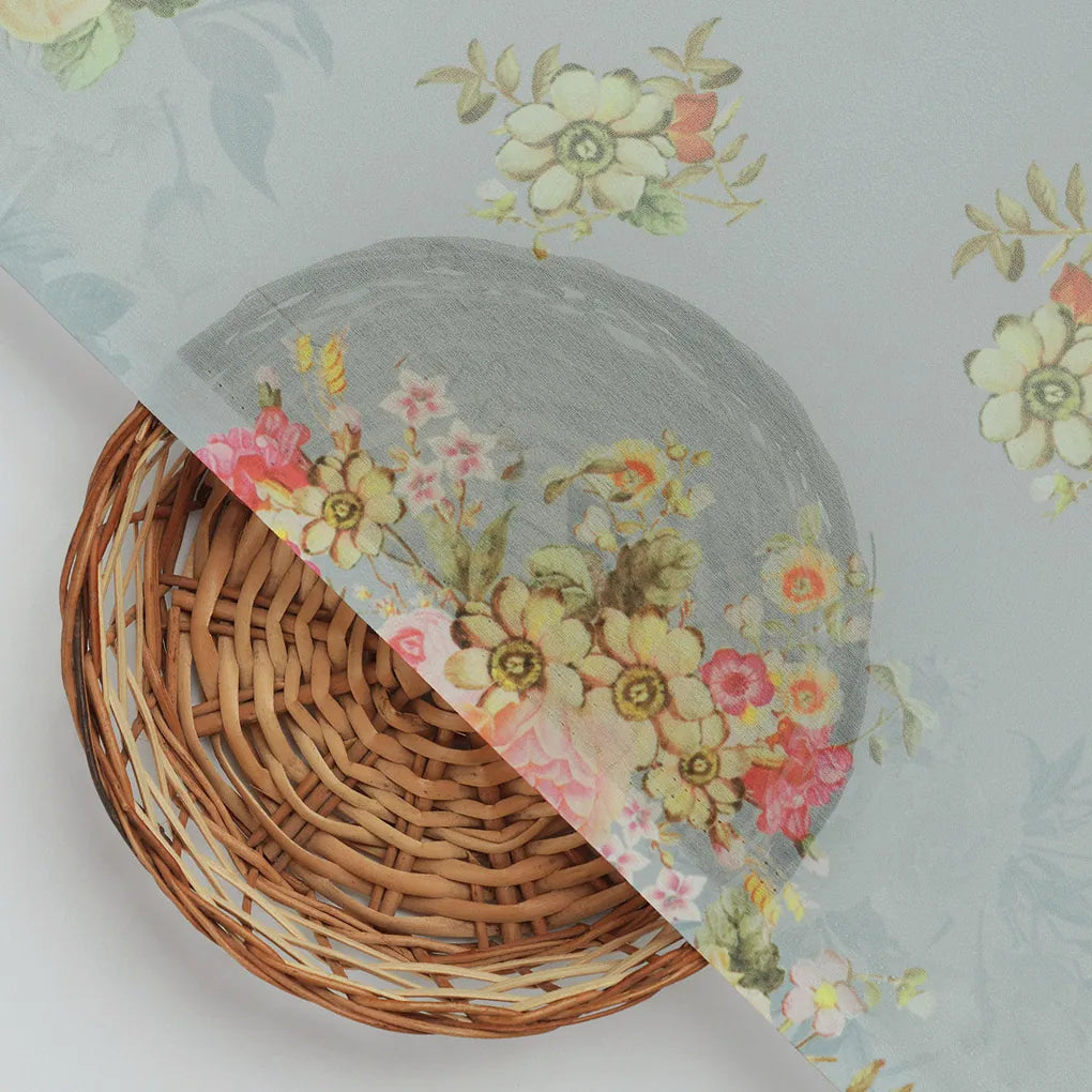 Classy floral print digital printed fabric by FAB VOGUE Studio – 697 dcopy