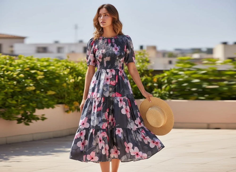 Where Modern Grey Meets Floral Grace