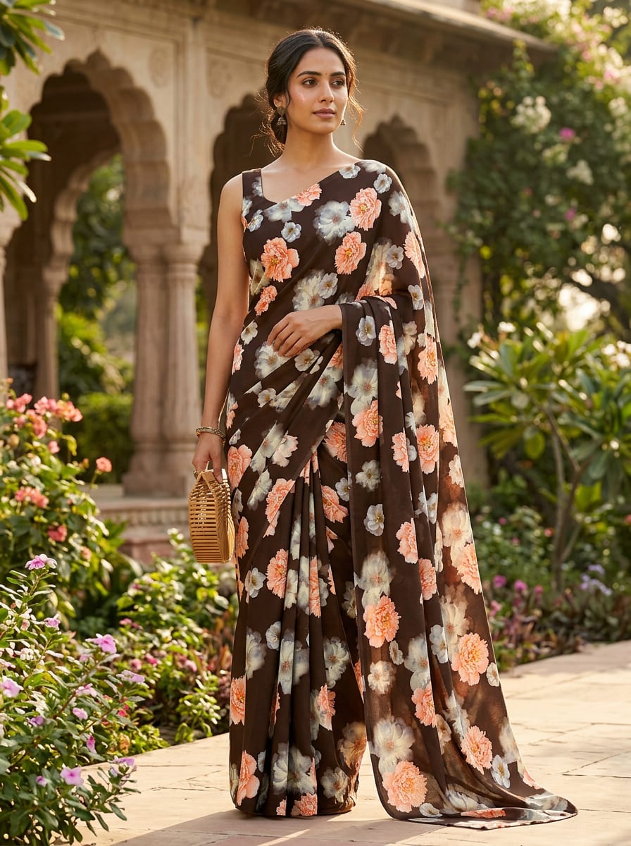 Where Soft Florals Meet a Moody Canvas