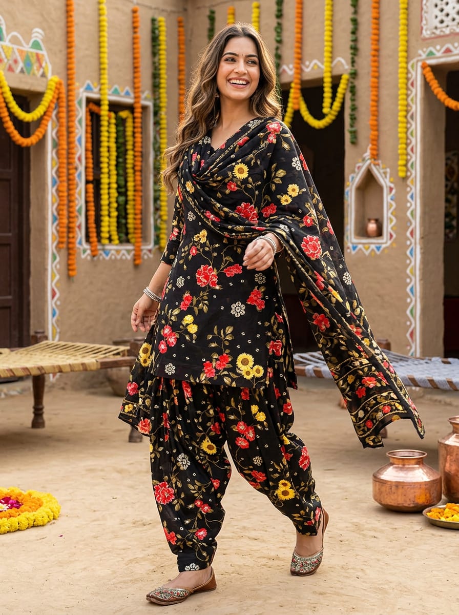 Where Garden Florals Meet Ethnic Motifs