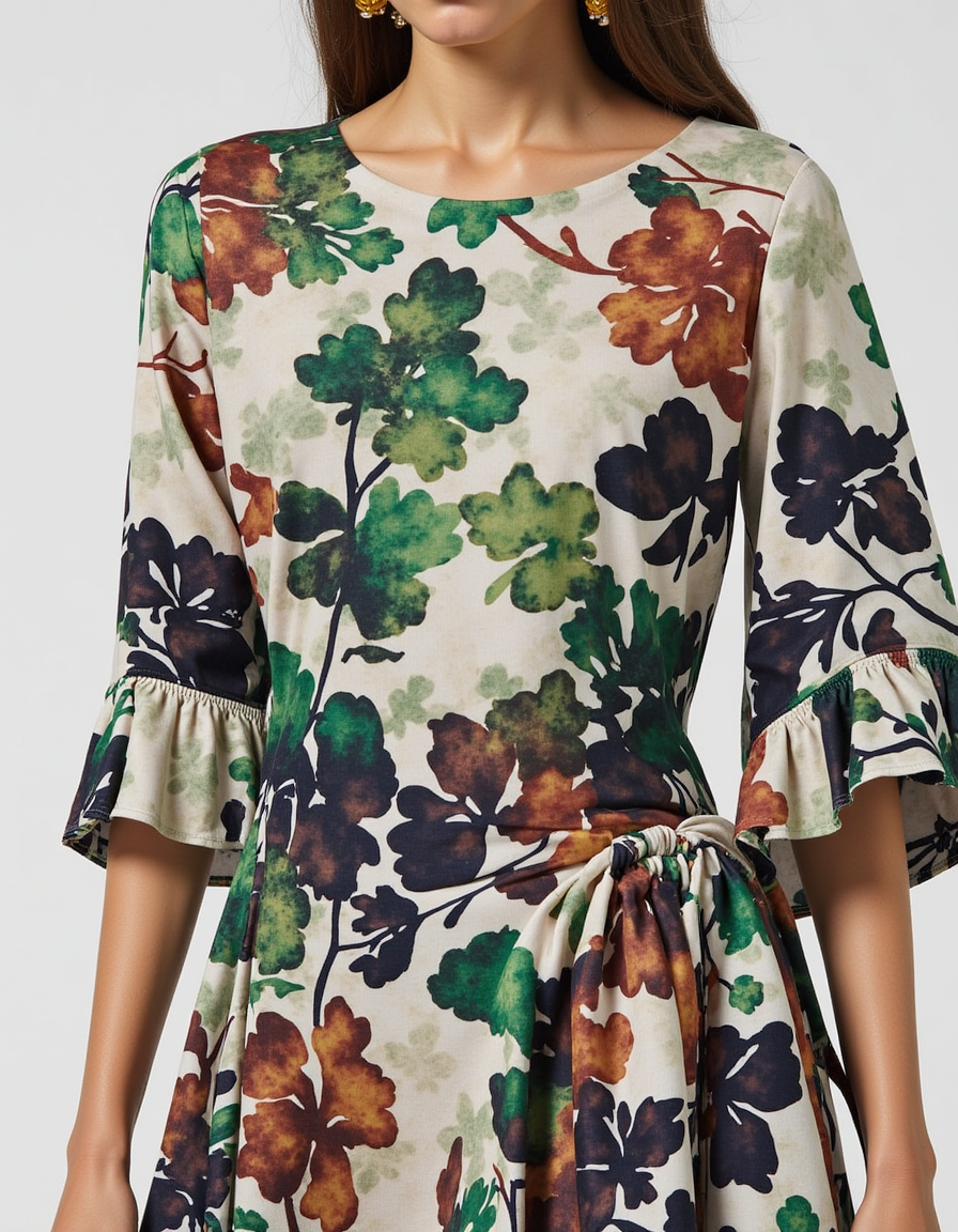 Dola Silk Floral Printed Fabric