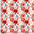 Gorgeous Red Floral Japan Satin Printed Fabric – 7.1