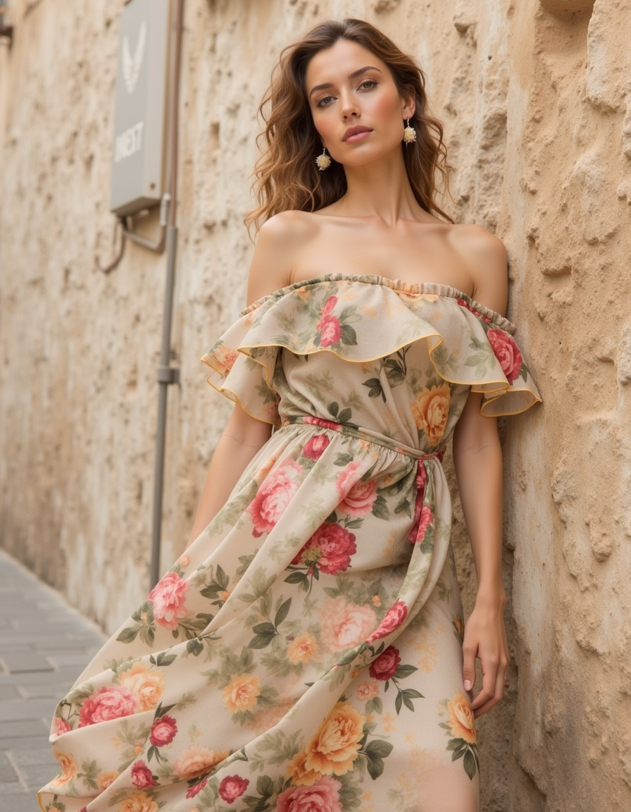 Gorgeous Decorative Floral Organza Printed Fabric Material