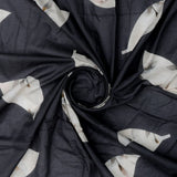 Leaves Print On Dark Grey Base Digital Printed Fabric – 70a0136copy2