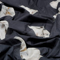 Leaves Print On Dark Grey Base Digital Printed Fabric – 70a0137copy2