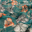 FAB VOGUE Studio Digital Printed Linen Fabric - Teal Floral – 70a0564copy2