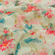 FAB VOGUE Studio Digital Printed Linen Fabric - Floral Green – 70a0571copy2